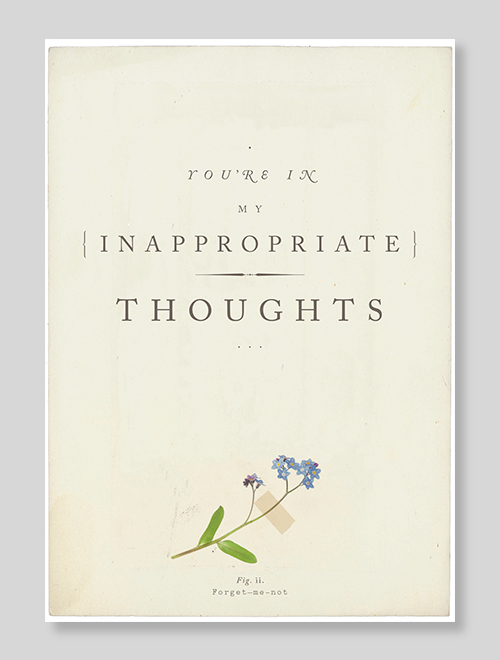 You're In My Inappropriate Thoughts Erotic Sexy greeting card