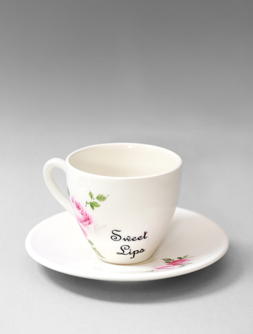 Sweet Lips Tea Cup & Saucer